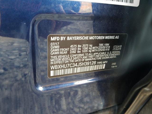 2018 BMW X1 SDRIVE2 WBXHU7C34J5H39128