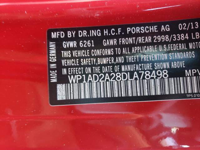 2013 PORSCHE CAYENNE GT WP1AD2A28DLA78498