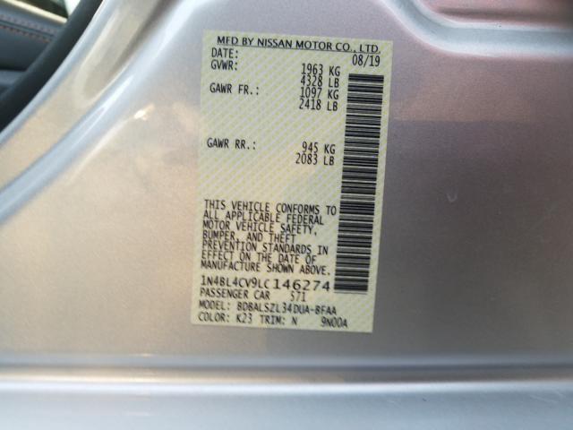 2020 NISSAN ALTIMA SR 1N4BL4CV9LC146274