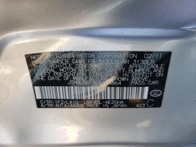 2011 LEXUS LS 460 JTHBL5EF8B5104864