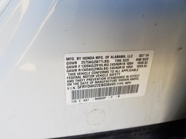 2014 ACURA MDX 5FRYD4H22EB036445