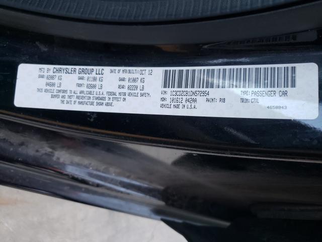 2013 DODGE AVENGER SX 1C3CDZCB1DN572954
