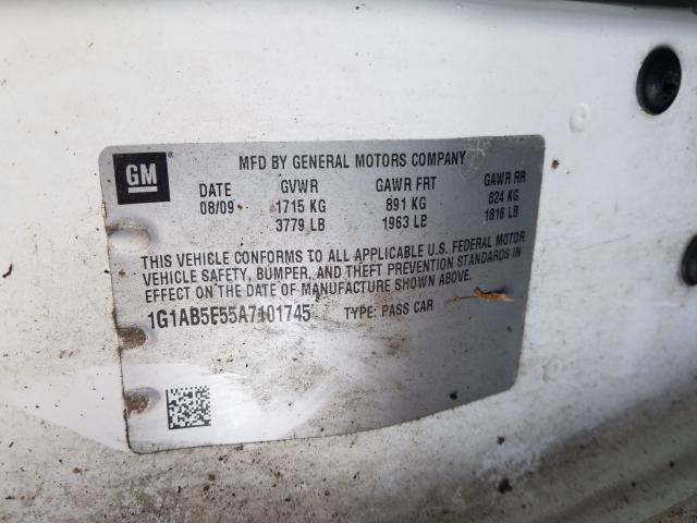 2010 CHEVROLET COBALT LS 1G1AB5F55A7101745