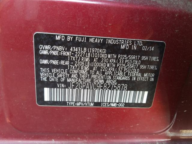 2014 SUBARU XV CROSSTR JF2GPAVC9E8275878