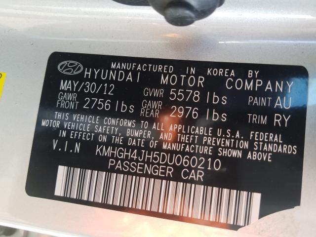 2013 HYUNDAI EQUUS SIGN KMHGH4JH5DU060210