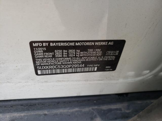 2016 BMW X5 XDRIVE3 5UXKR0C53G0P29544