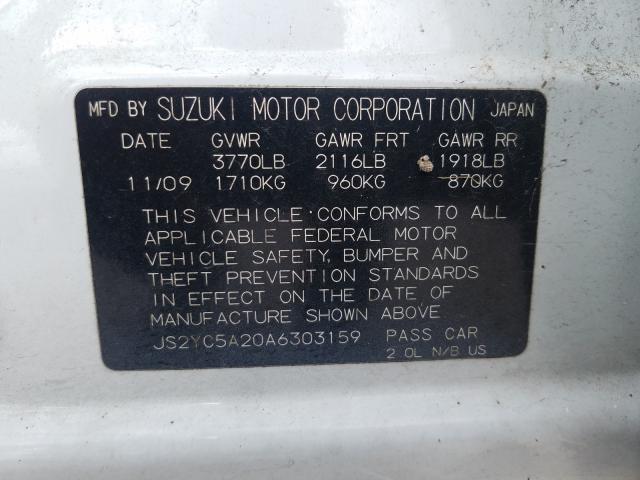 2010 SUZUKI SX4 LE JS2YC5A20A6303159