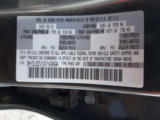 2016 TOYOTA SCION IA 3MYDLBZV1GY143494