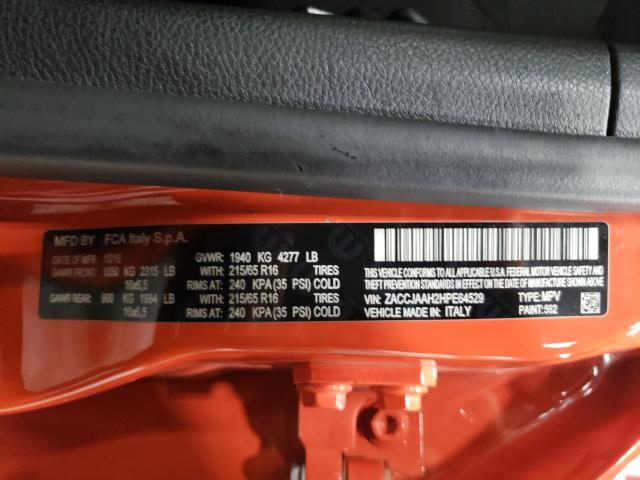2017 JEEP RENEGADE S ZACCJAAH2HPE64529