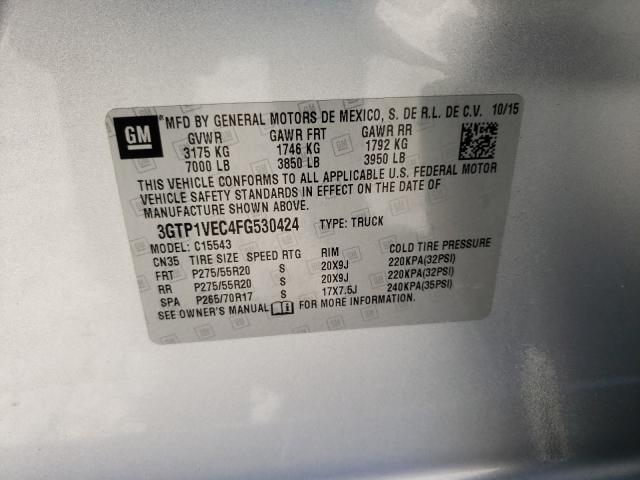 2015 GMC SIERRA C15 3GTP1VEC4FG530424