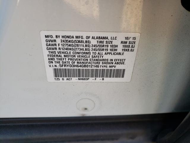 2016 ACURA MDX TECHNO 5FRYD3H64GB012146