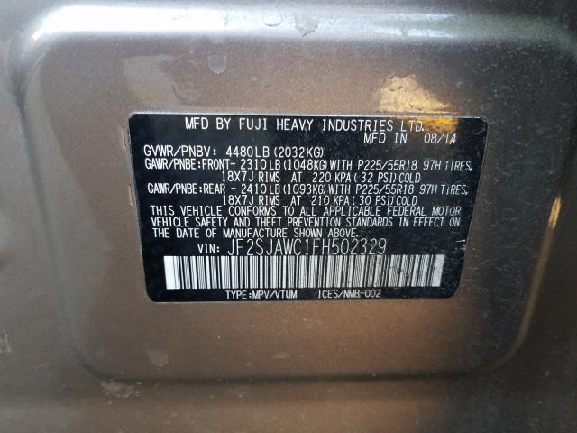 2015 SUBARU FORESTER JF2SJAWC1FH502329