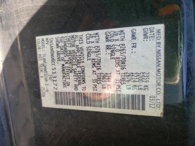 2012 NISSAN XTERRA OFF 5N1AN0NU6CC513172