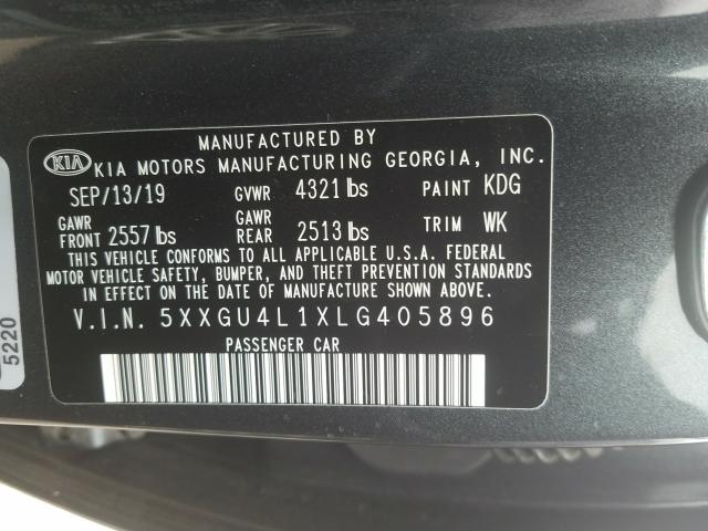 2020 KIA OPTIMA EX 5XXGU4L1XLG405896