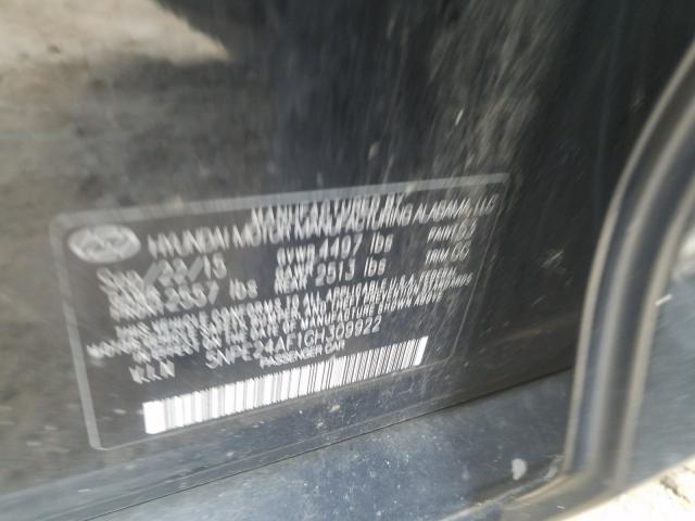 2016 HYUNDAI SONATA SE 5NPE24AF1GH309922