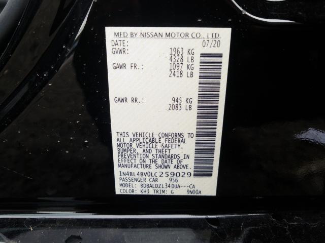 2020 NISSAN ALTIMA S 1N4BL4BV0LC259029