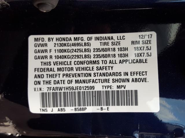 2018 HONDA CR-V EX 7FARW1H59JE012599