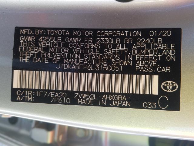 2020 TOYOTA PRIUS PRIM JTDKARFP6L3150051
