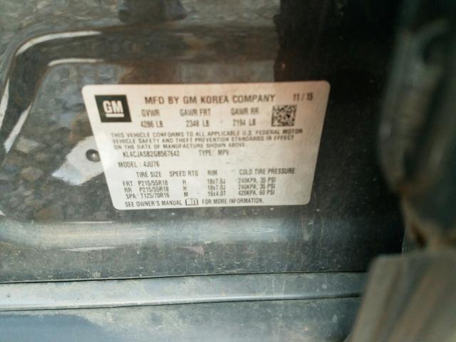 2016 BUICK ENCORE KL4CJASB2GB567642