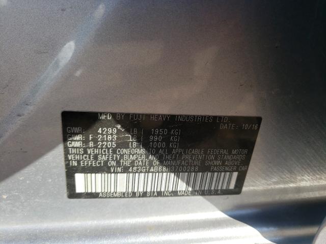 2017 SUBARU IMPREZA PR 4S3GTAB68H3700288