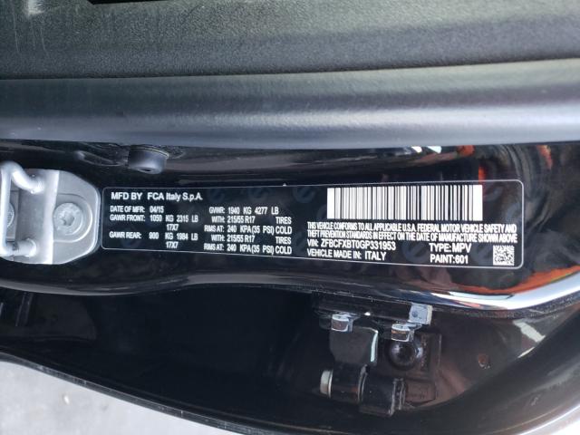 2016 FIAT 500X EASY ZFBCFXBT0GP331953