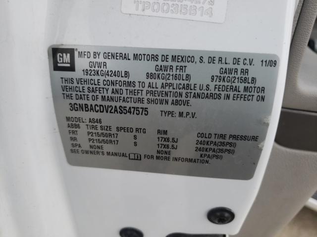 2010 CHEVROLET HHR LT 3GNBACDV2AS547575