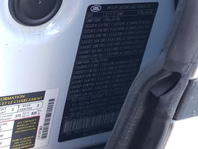 2018 LAND ROVER RANGE ROVE SALYB2RX1JA747362