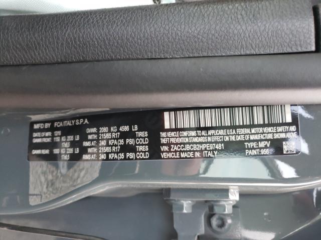 2017 JEEP RENEGADE T ZACCJBCB2HPE97481
