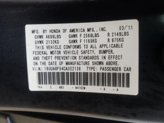 2012 ACURA TL 19UUA8F54CA002138