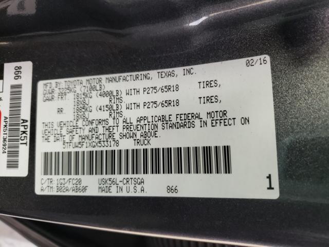 2016 TOYOTA TUNDRA DOU 5TFUW5F1XGX533178