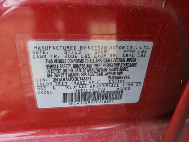 2013 NISSAN SENTRA 3N1AB7APXDL748821