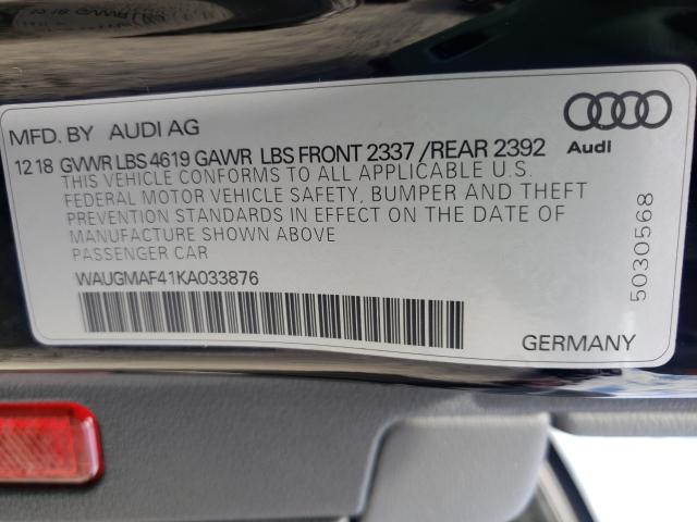 2019 AUDI A4 PREMIUM WAUGMAF41KA033876
