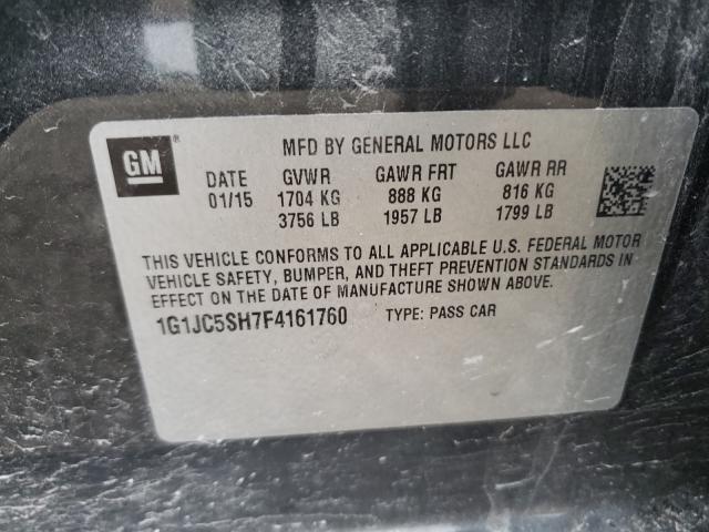2015 CHEVROLET SONIC LT 1G1JC5SH7F4161760