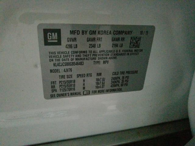 2016 BUICK ENCORE KL4CJCSB8GB546483