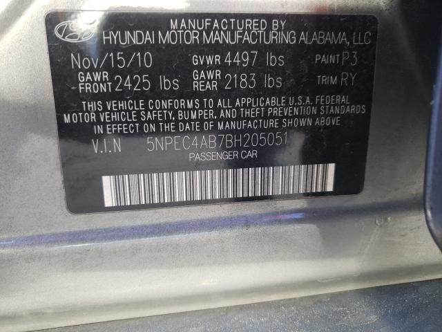 2011 HYUNDAI SONATA SE 5NPEC4AB7BH205051