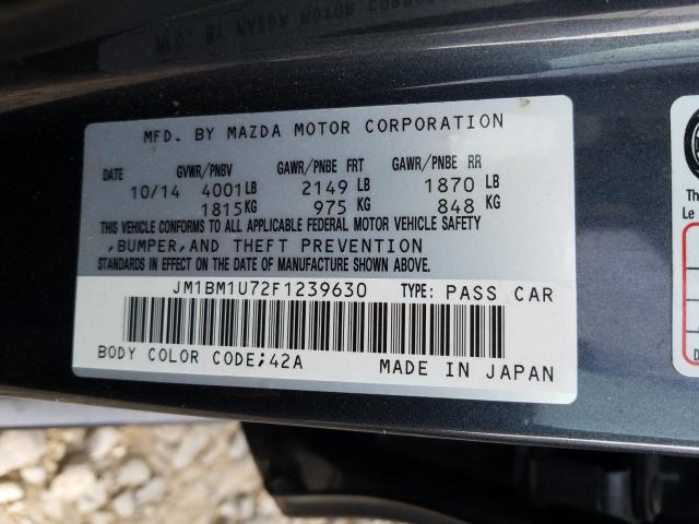 2015 MAZDA 3 SPORT JM1BM1U72F1239630