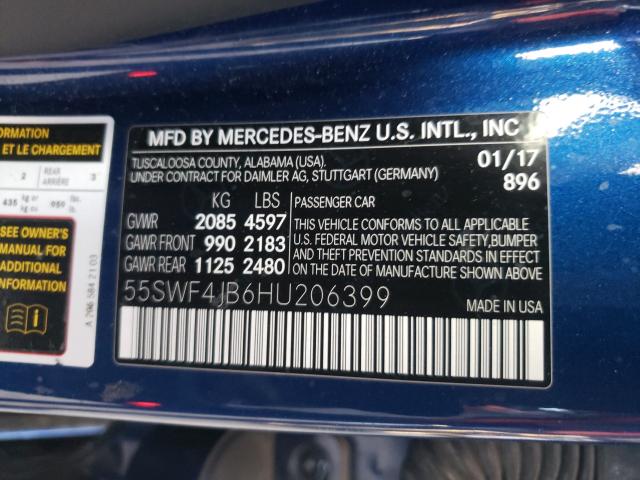 2017 MERCEDES-BENZ C 300 55SWF4JB6HU206399