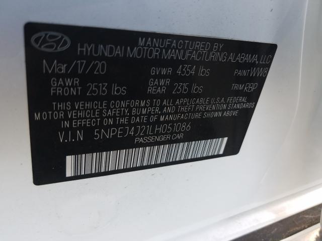 2020 HYUNDAI SONATA SEL 5NPEJ4J21LH051086