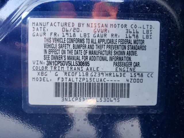 2020 NISSAN KICKS SR 3N1CP5DV5LL530695