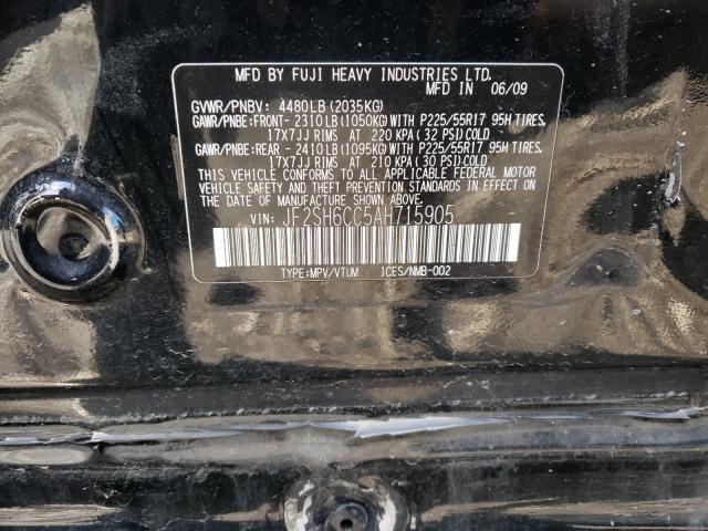 2010 SUBARU FORESTER JF2SH6CC5AH715905