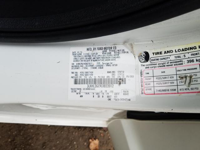2012 LINCOLN MKZ 3LNHL2GC9CR822012