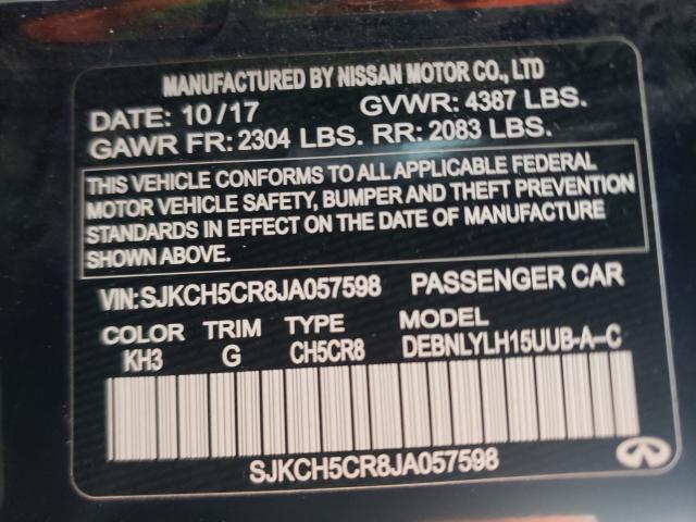 2018 INFINITI QX30 BASE SJKCH5CR8JA057598