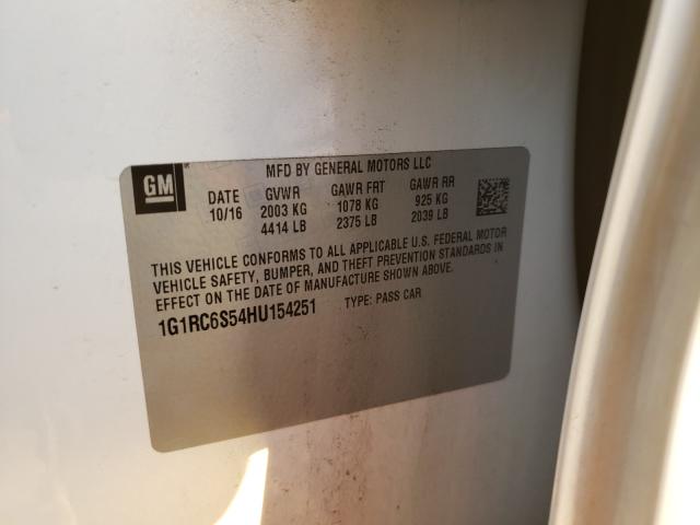 2017 CHEVROLET VOLT LT 1G1RC6S54HU154251