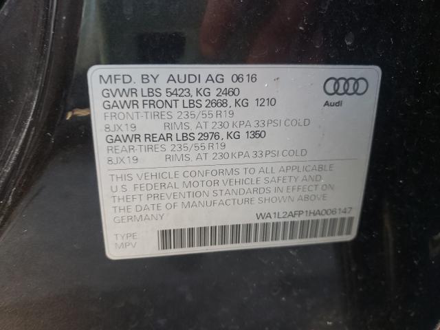 VIN WA1L2AFP1HA006147 2017 Audi Q5, Premium Plus no.10