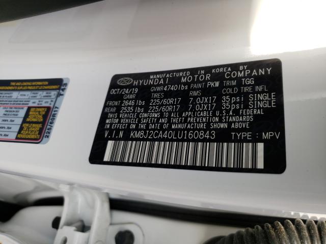 2020 HYUNDAI TUCSON SE KM8J2CA40LU160843