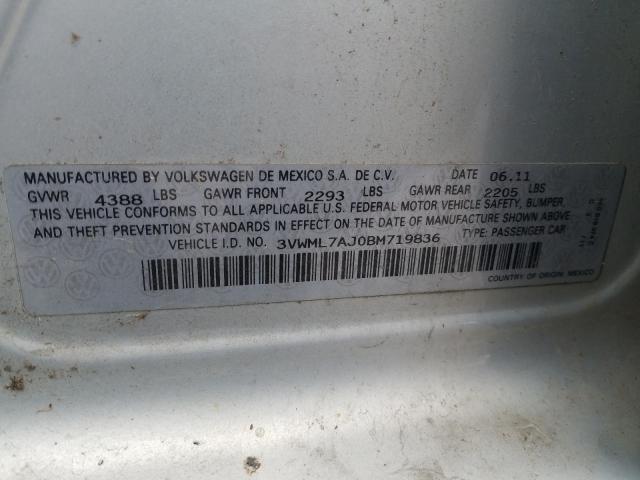 2011 VOLKSWAGEN JETTA TDI 3VWML7AJ0BM719836