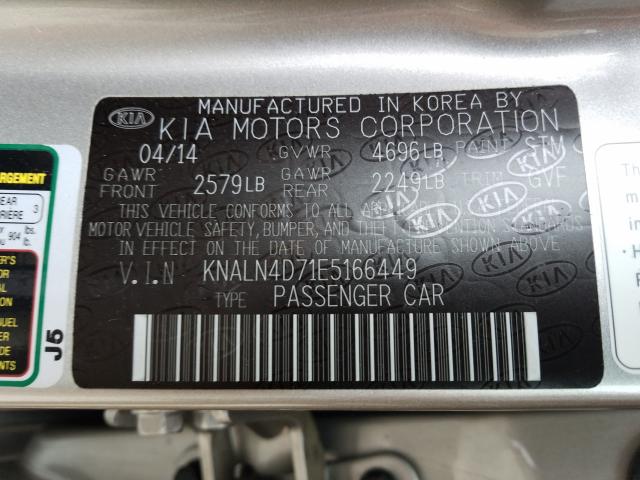 2014 KIA CADENZA PR KNALN4D71E5166449