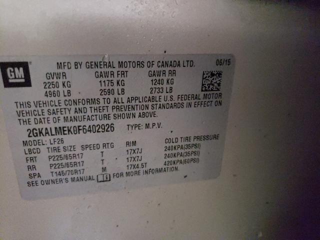 2015 GMC TERRAIN 2GKALMEK0F6402926