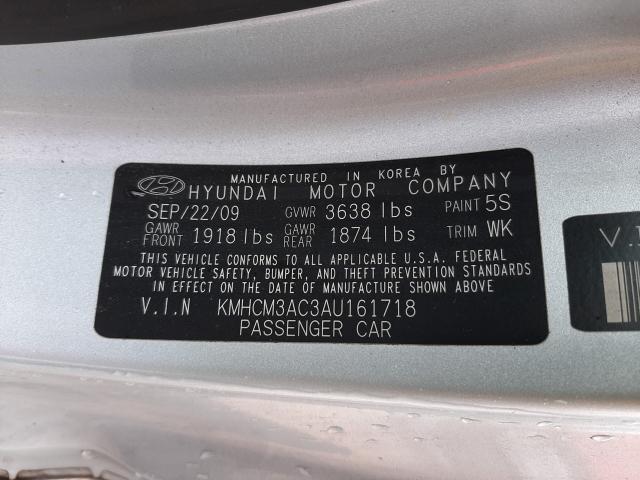 2010 HYUNDAI ACCENT BLU KMHCM3AC3AU161718