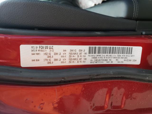 2015 DODGE DURANGO SX 1C4RDJAG1FC810600